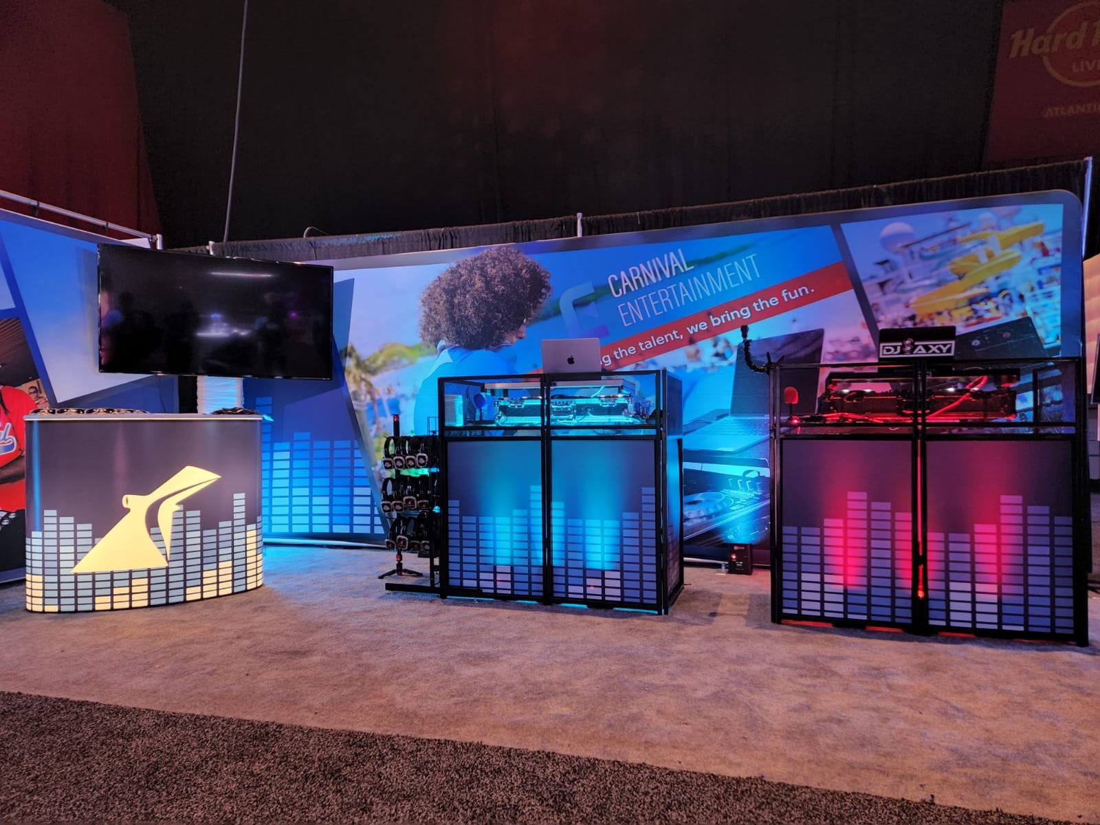 Carnival Entertainment branded DJ booth activation